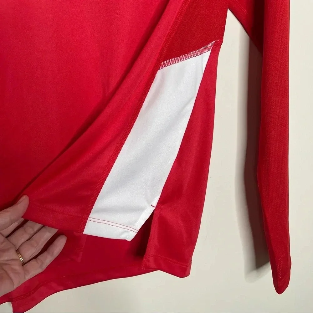 Nike Trainig One Dri-FIT standard fit long-sleeve top in Red
